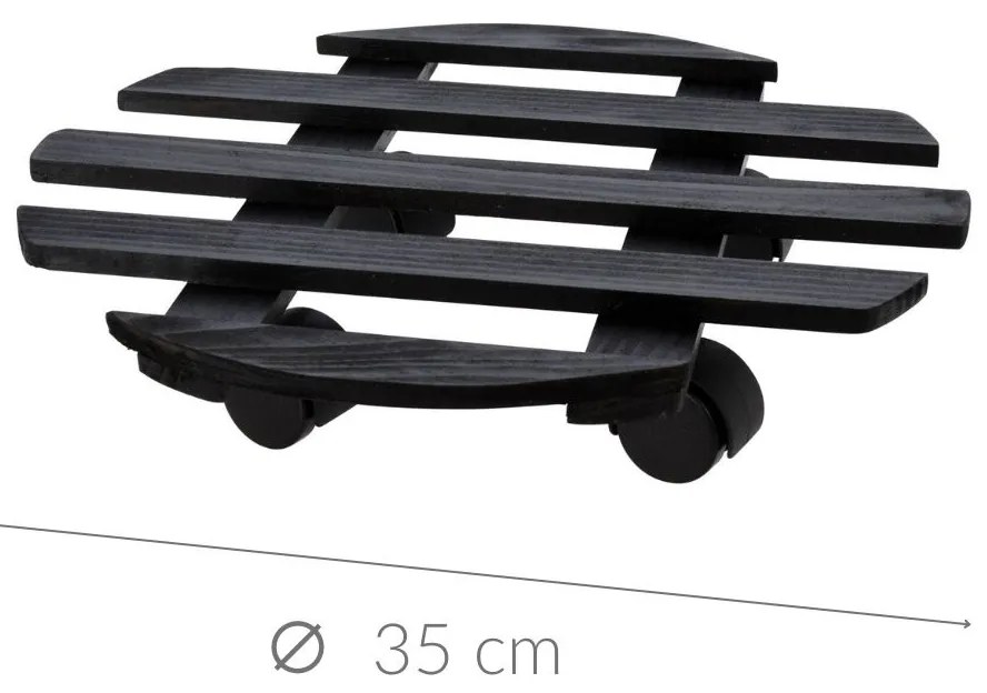 Podstawka na kółkach pod donicę, Ø 35 cm