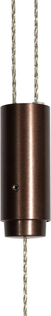 Regulowana lampa wisząca, ciemny brąz, z wbudowanym ściemnianym LED - Lamba