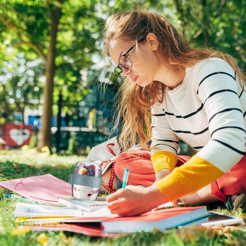 Westmark Dwuczęściowy pojemnik na przekąski MAXI, 700 ml, niebieski, L