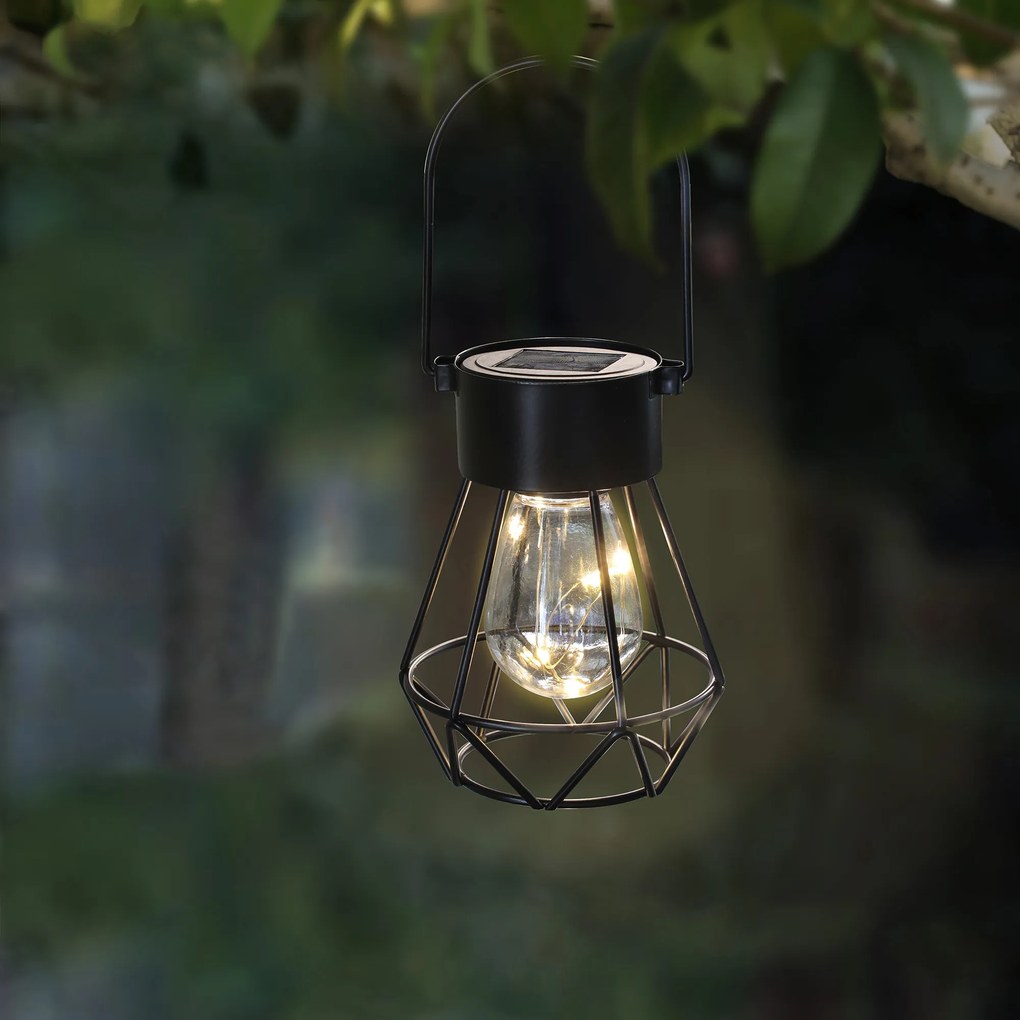 Lampa solarna 9,5 x 12 cm wiszący koszyk PATIO