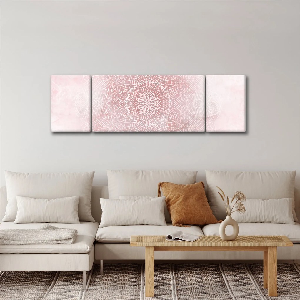 Obraz - Różowa mandala (170x50 cm)