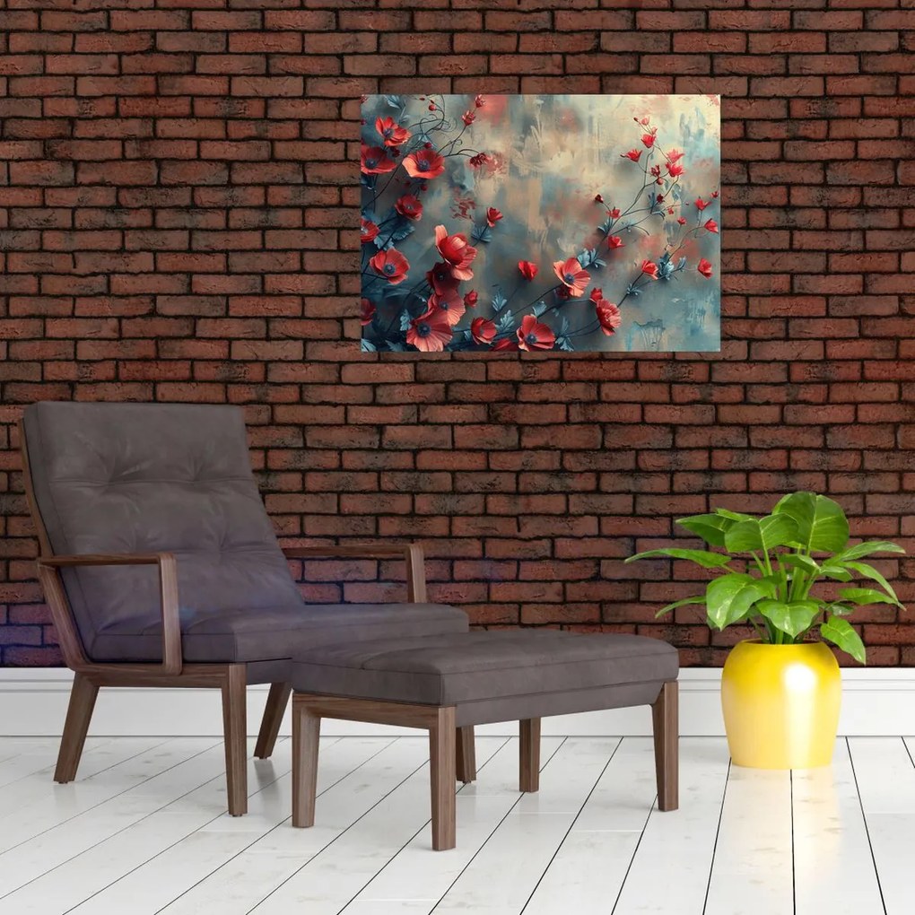 Obraz na szkle - Wilcze maki (70x50 cm)