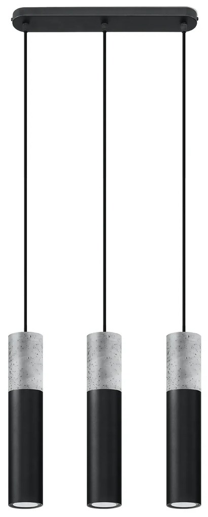 Czarna betonowa lampa wisząca nad stół - EX570 E0-G32