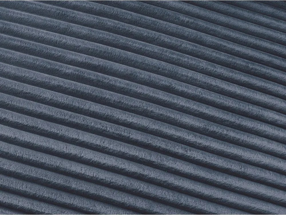 Ciemnoniebieska sztruksowa rozkładana sofa do spania 220 cm Hugo – Bobochic Paris