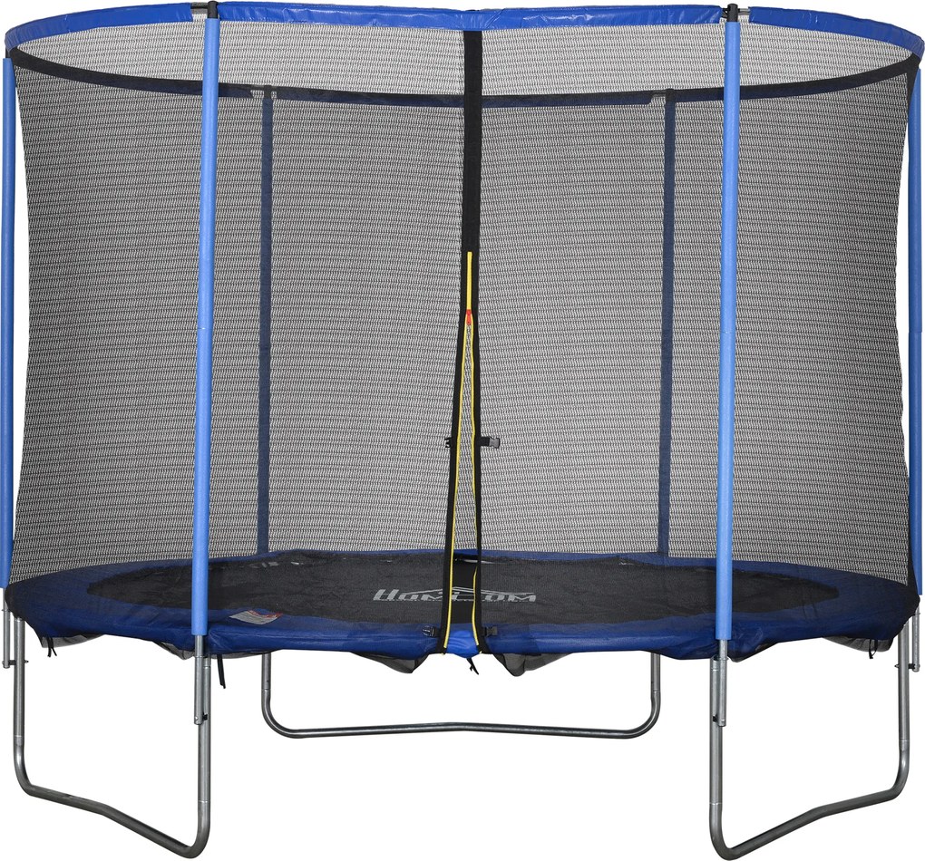 Trampolina z siatką zabezpieczającą Trampolina ogrodowa Stal Ø 305 x wys. 248 cm | Aosom.pl