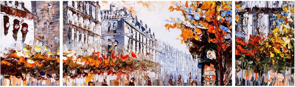 Obraz - Życie w mieście (170x50 cm)