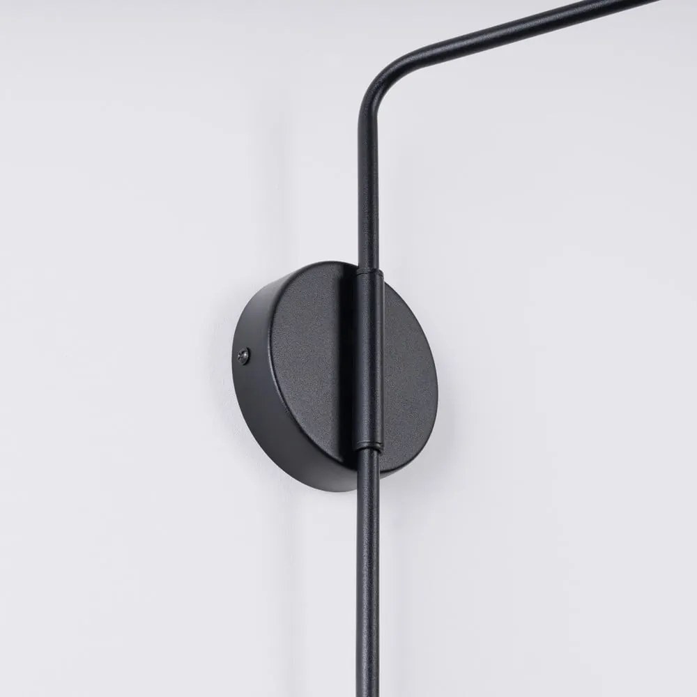 Czarny kinkiet do kontaktu Zylo – Nice Lamps