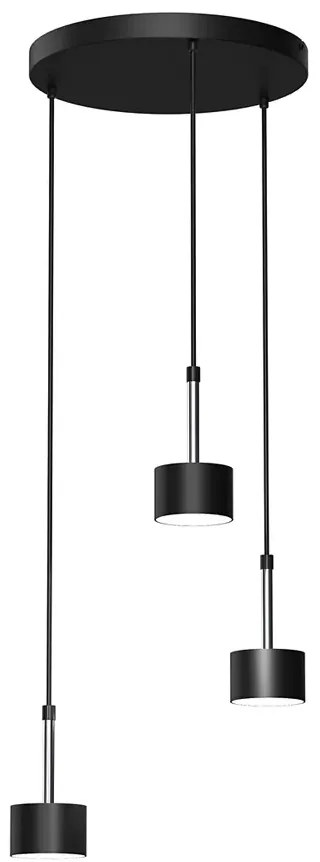 Czarno-srebrna lampa nad stół - N022-Circile