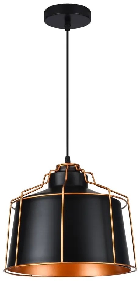 Czarna lampa wisząca z metalowym kloszem ø 32 cm Goa – GTV