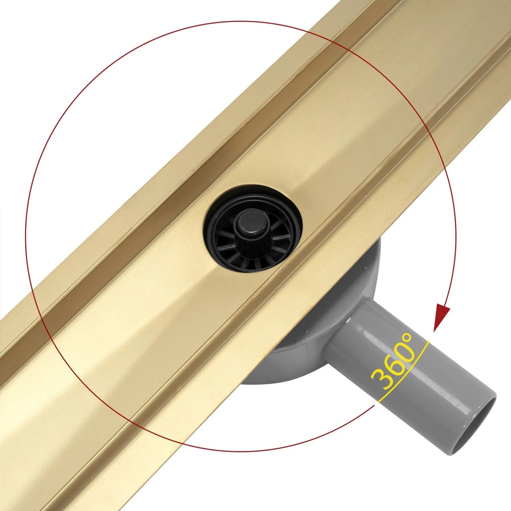 Odpływ Liniowy REA GREEK PRO Złoty 70