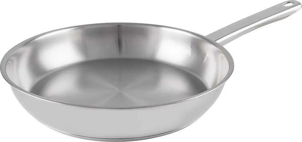 Patelnia ze stali nierdzewnej COSY & TRENDY DAILY Ø24 cm, na wszystkie rodzaje kuchenek, w tym indukcyjne, aluminiowe dno, kompatybilna z piekarnikiem i zmywarką