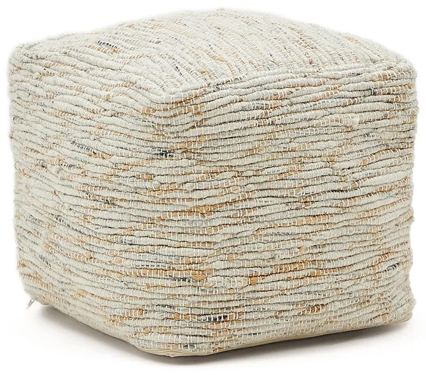 Beżowy wełniany puf Selise – Kave Home