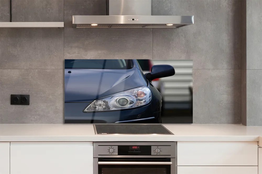 Szklany Panel Elegancki Czarny Samochód