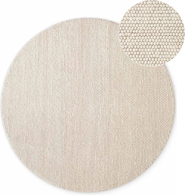 Kremowy wełniany okrągły dywan tkany ręcznie ø 200 cm Richmond Diana – Ted Baker