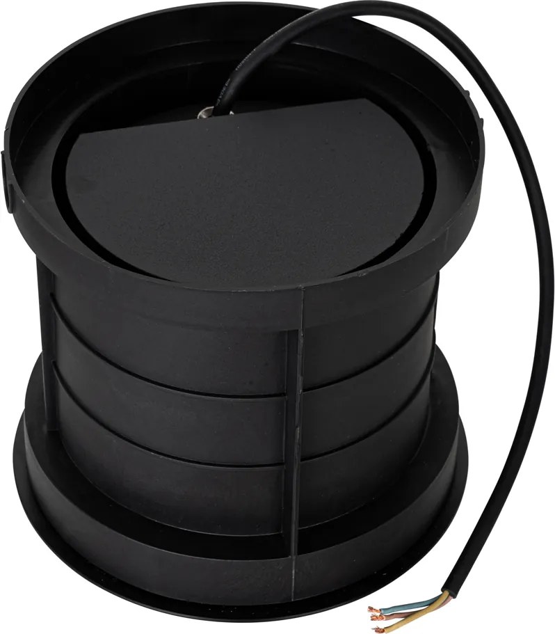 Zestaw 3 nowoczesnych reflektorów gruntowych czarnych 3-punktowych IP65 - Tribus