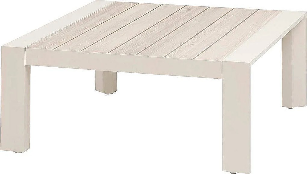 Narożny zestaw aluminiowy VANCOUVER dla 5 osób (kość słoniowa)