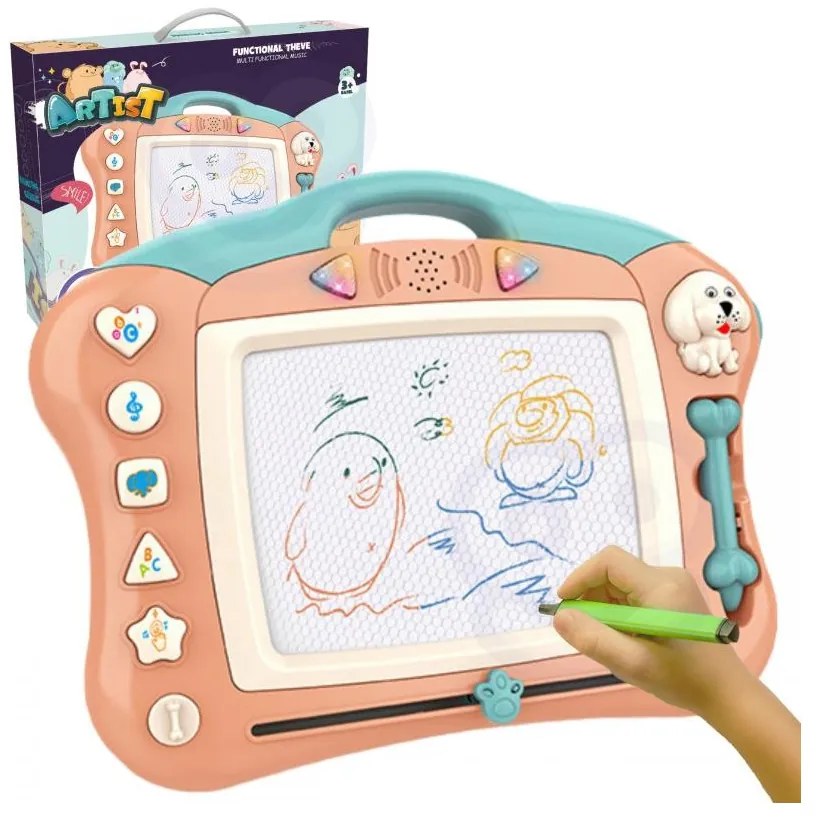 Woopie znikopis interaktywna tablica magnetyczna tablet graficzny muzyka swiatło pomarańczowy