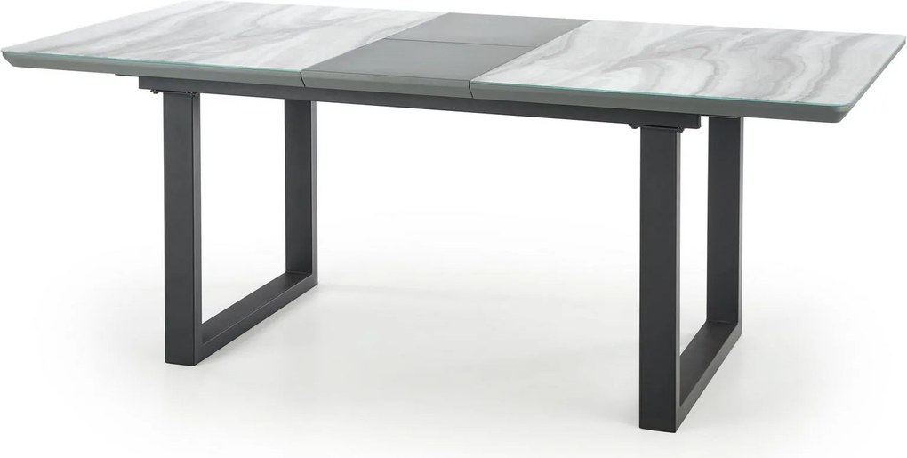 Rozkładany stół w stylu industrialnym Marley w optyce marmuru