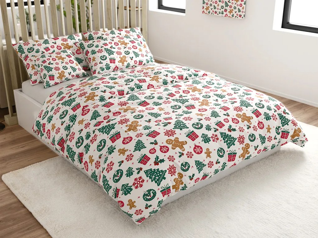 PrzytulneMieszkanie.pl PrzytulneMieszkanie.pl Bawełniana pościel MERRY MOOD biała Rozmiar pościeli: 70 x 90 cm | 140 x 200 cm