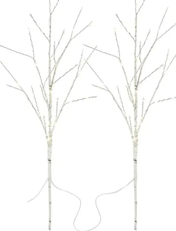 Świąteczna dekoracja LED do użytku zewnętrznego — 100 diod LED, zasilanie 3xAA, ciepłe białe światło, IP44