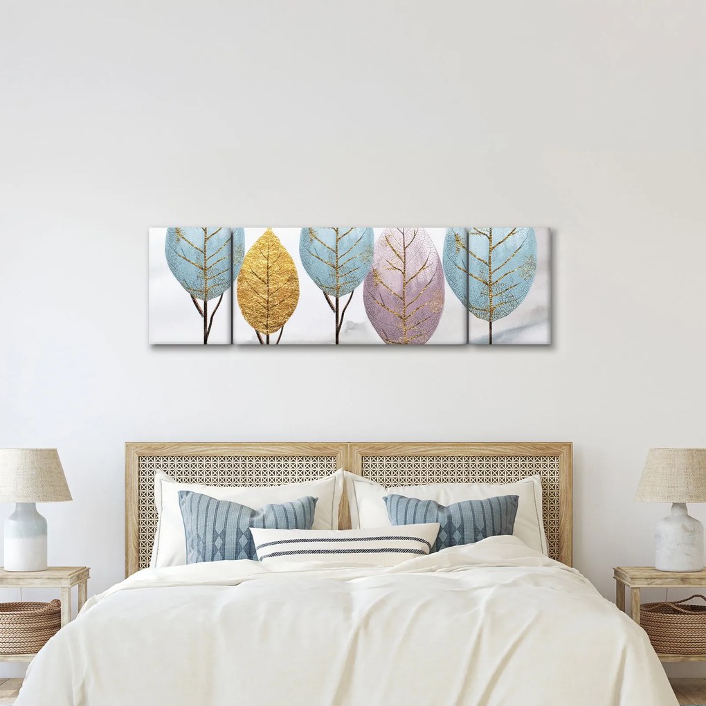Obraz - Designowe drzewa (170x50 cm)