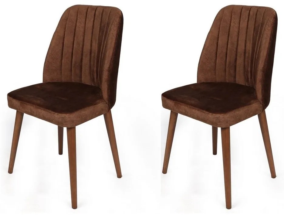 Zestaw krzeseł do jadalni Alfa Brown and Walnut, 2szt.