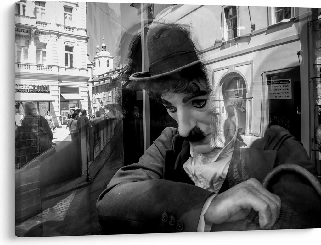 Obraz - Charles Chaplin w Pradze (70x50 cm)