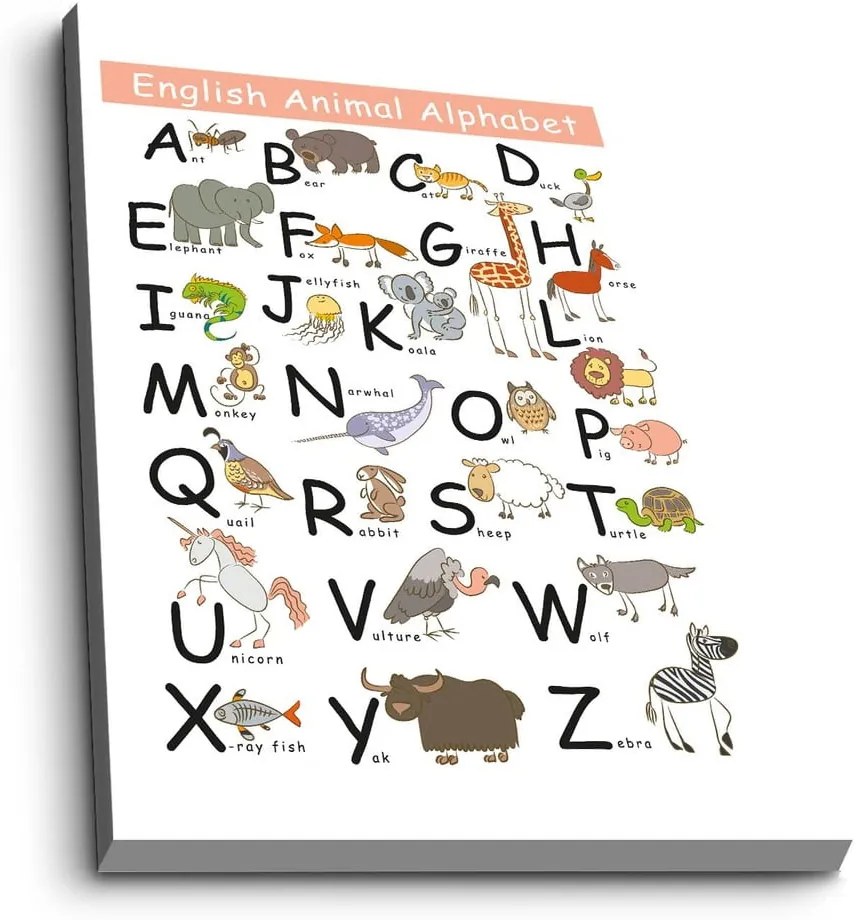 Obrazek dziecięcy 45x70 cm Alphabet – Wallity