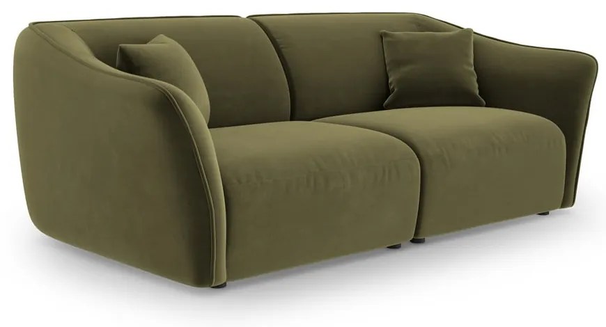 Zielona aksamitna sofa 206 cm Tokyo – Cosmopolitan Design