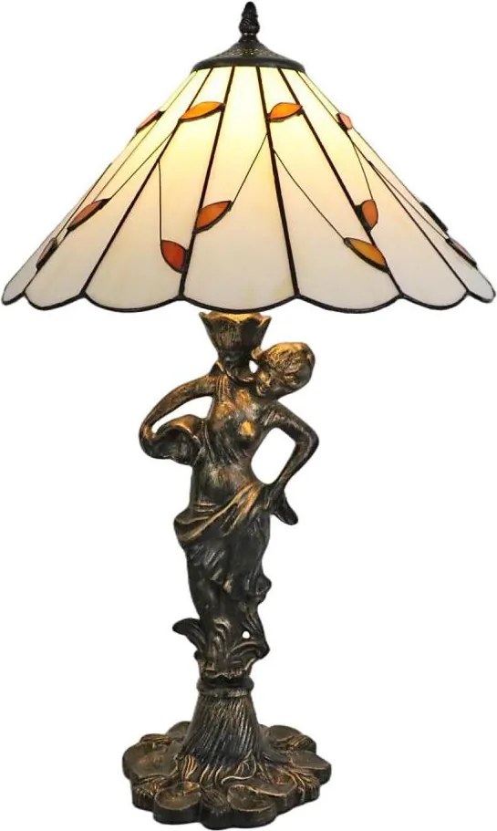 Brilagi - Tiffany witrażowa lampa stołowa FOLIA 1xE27/60W/230V
