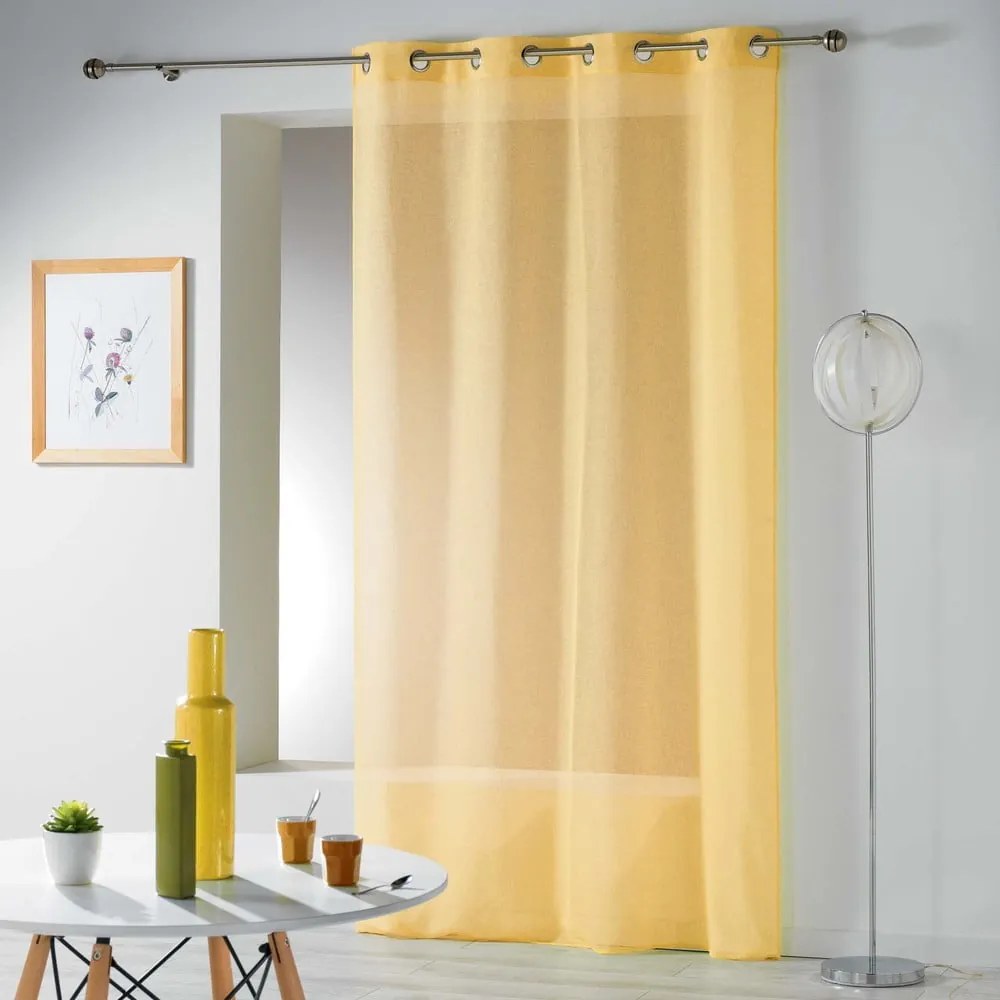 Żółta firanka 140x240 cm Telma – douceur d'intérieur