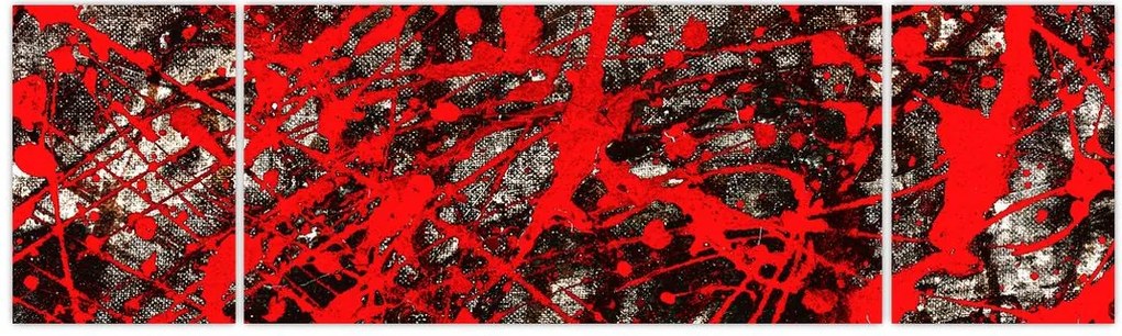 Obraz - Ekspresyjna abstrakcja (170x50 cm)