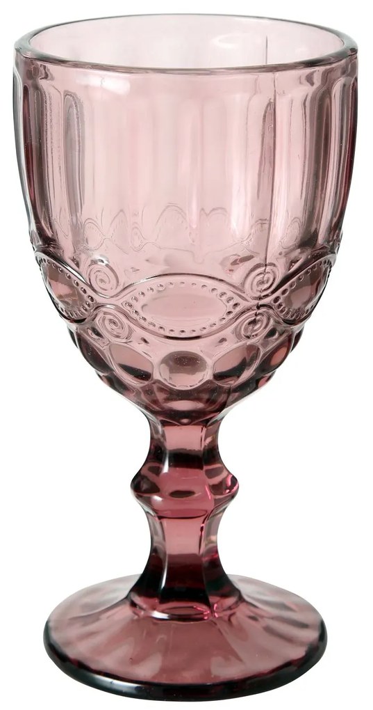 Kielich ze zdobieniem, różowy, AURORA, 300 ml