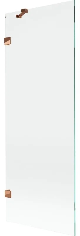 Mexen Lunar parawan nawannowy 1-skrzydłowy 70 x 150 cm, transparent, różowe złoto - 897-070-000-60-00