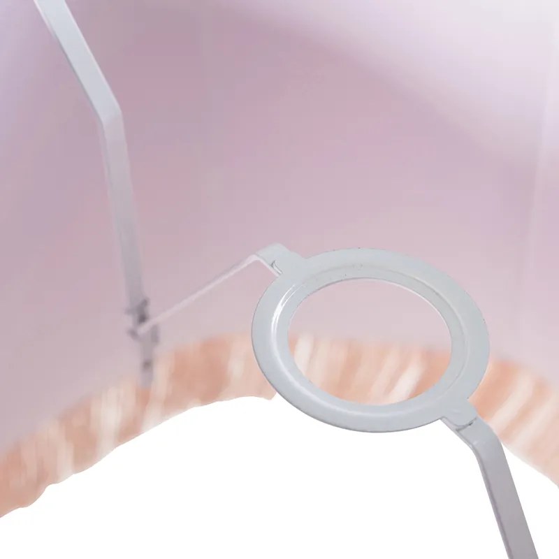 Abażur z jedwabiu różowy 45 cm - Granny