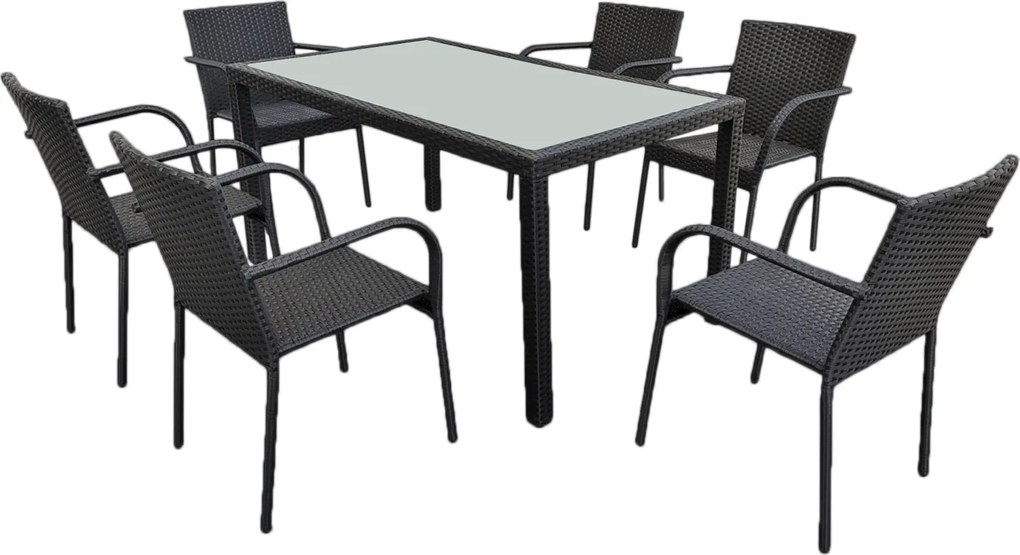 Zestaw mebli ogrodowych stół 6 krzeseł Avvicente