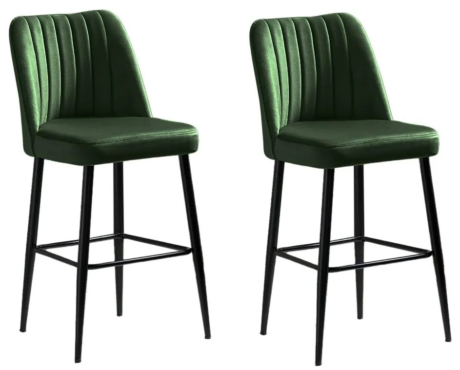Zestaw krzeseł barowych Vento Green and Black, 2 szt., 2 szt.
