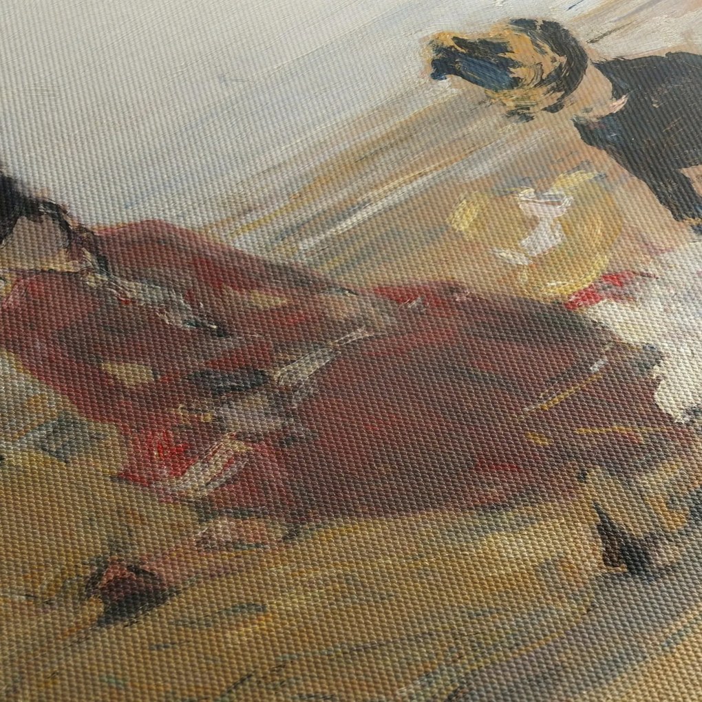 Obraz - Eugène Boudin, On the Beach, Trouville, reprodukcje (170x50 cm)
