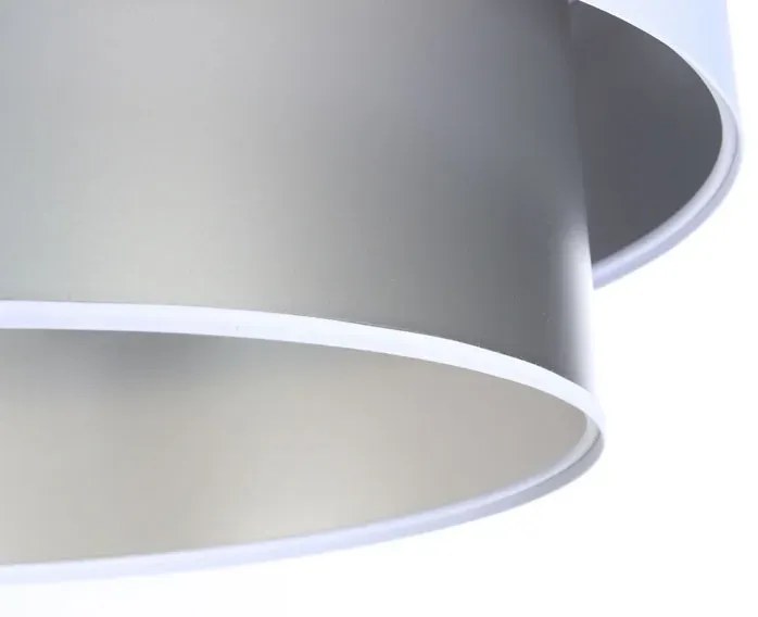 Srebrno-biała nowoczesna lampa wisząca - S420 D6-P44