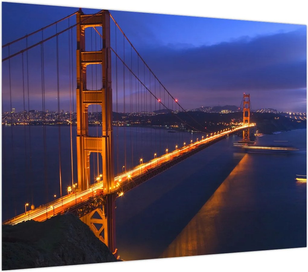 Obraz na szkle - Most Golden Gate (70x50 cm)