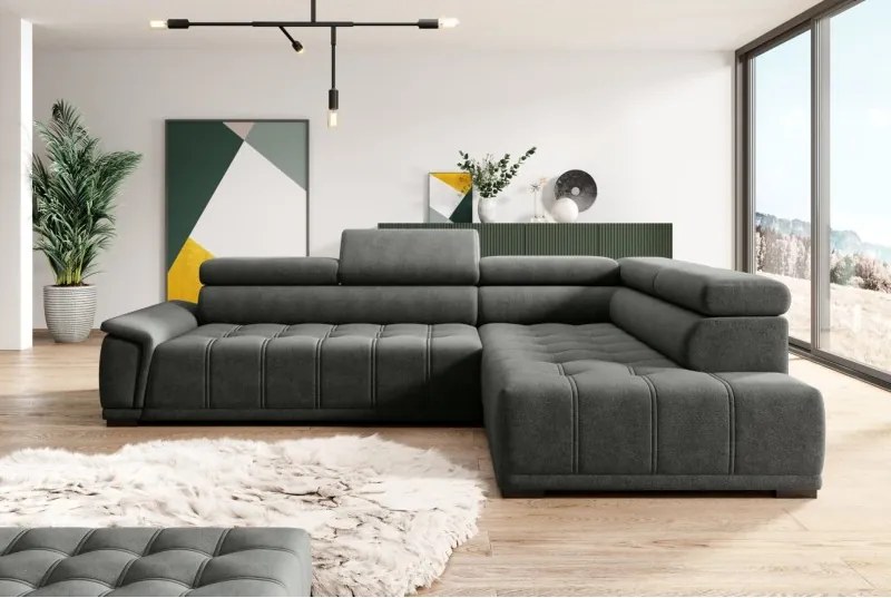 Narożnik GREMIO układ L Prawostronny z elektryczną regulacją siedziska WERSAL