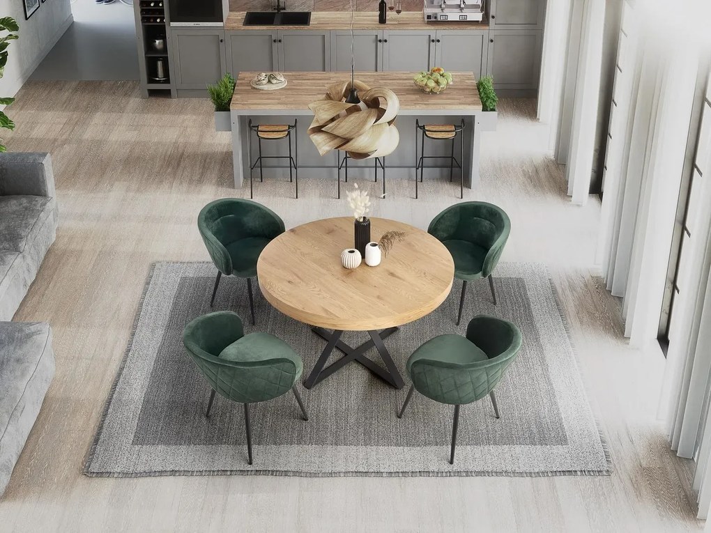 Krzesło tapicerowane K430 VELVET ciemnozielone HALMAR