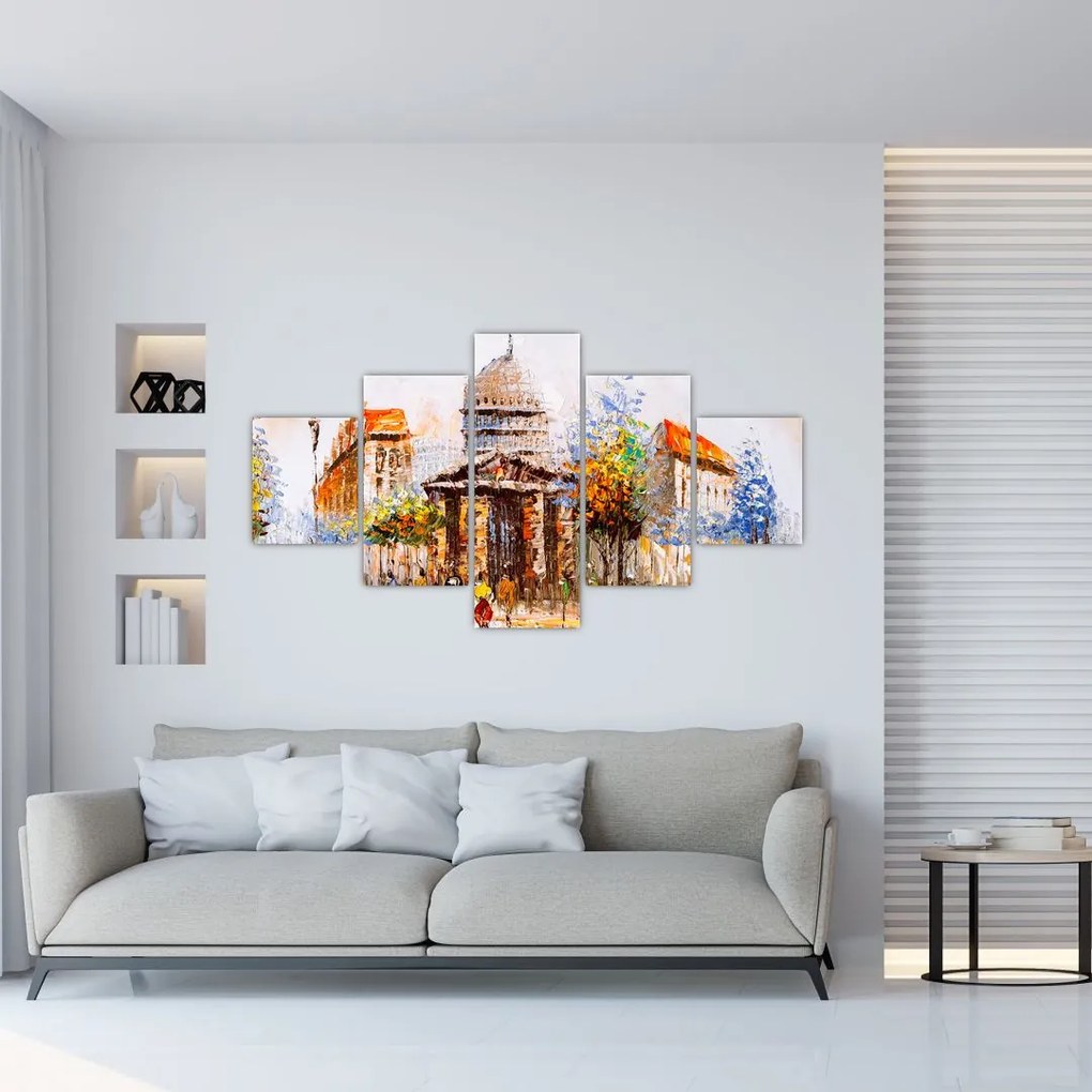 Obraz - Malowana miejska pamiątka (125x70 cm)
