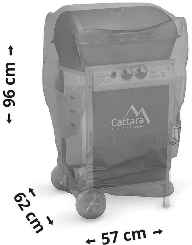 Cattara Pokrowiec na grill gazowy czarny, 57 cm