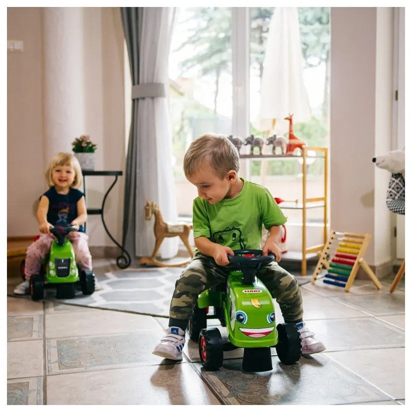 Falk traktorek baby claas zielony z przyczepką + akc. od 1 roku