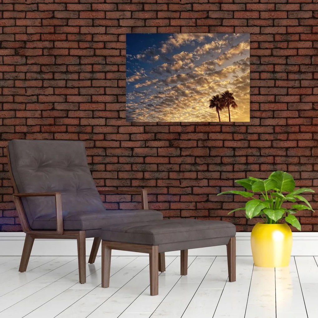 Obraz - palmy pośród chmur (70x50 cm)