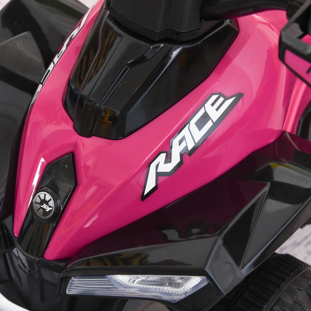 HOMCOM Jeździk dzieci pchacz samochód dziecięcy stopami odpychanie się światło muzyka różowy