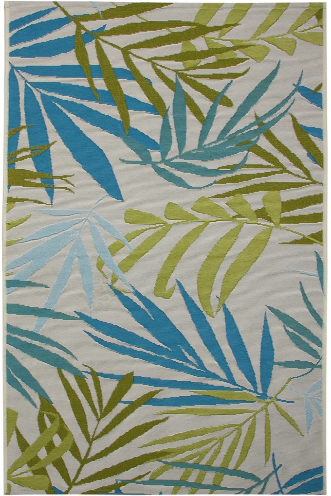 Dywan Capri Foam Palmowe Liście Podgumowany 075x150 Prostokąt