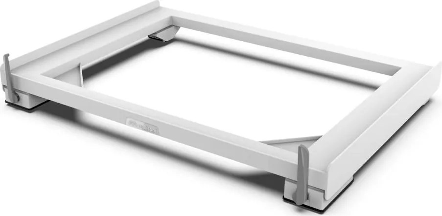 Meliconi 656149 - Mata antywibracyjna pod pralkę z wysuwanymi kółkami, 47 cm, biała