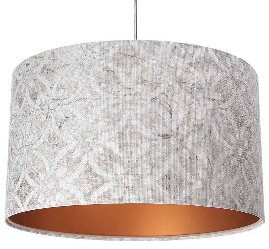 Szaro-miedziana lampa wisząca z wzorami - S363 E6-F27